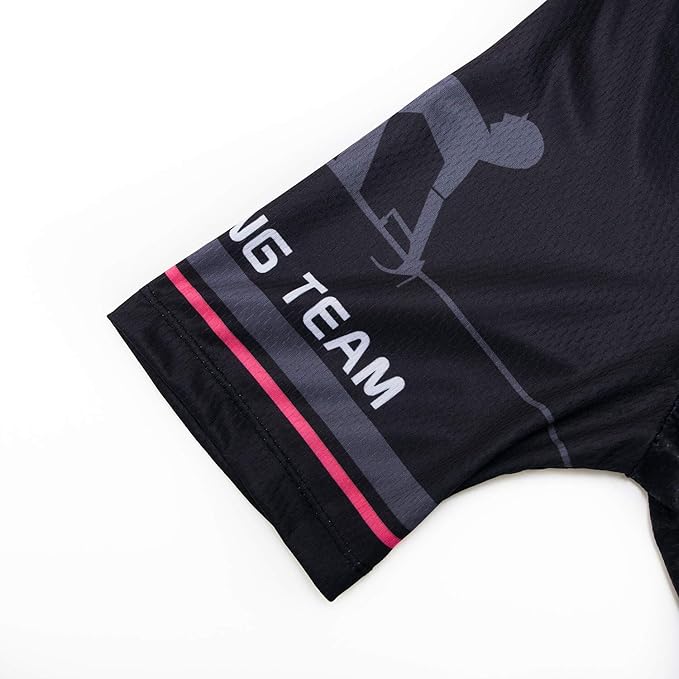 Cycling Jersey Short Sleeve USA Style Bike Tops with Pocket Reflective Stripe