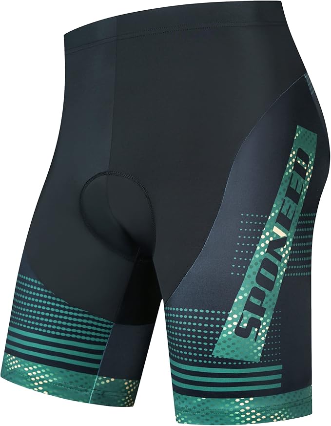 sponeed Men's Cycling Shorts Padded Bicycle Riding Pants Bike Biking Clothes Cycle Wear Tights