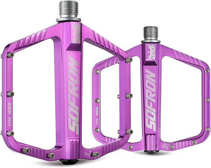 MTB Bike Pedals, Lightweight Mountain Bicycle Pedals for BMX/Road Bikes -Universal Aluminum Alloy Large Platform Pedal