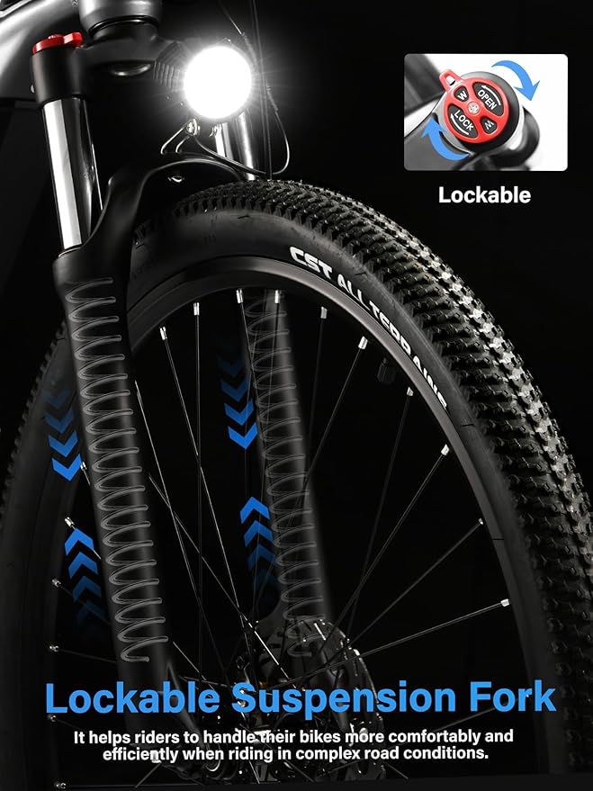 E·Bycco 34 MPH 70 Miles Long Range 1000W Electric Bike for Adults – 29" Tire 48V 17.5Ah Removable Battery, 21 Speed, Fast City Commuter Pedal Assist E-Bike for Snow Sand, E8