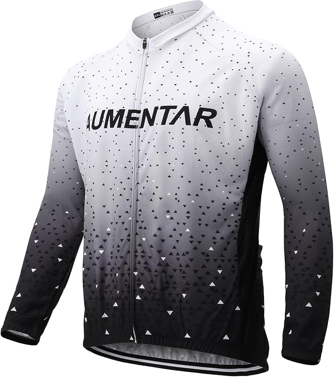 Men's Cycling Bike Jersey Long Sleeve - Moisture Wicking, Breathable, Quick Dry Biking Shirt Full Zipper