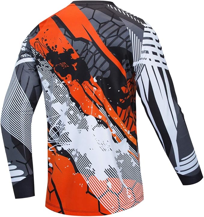 Men's Racing Shirts Summer Motocross Jersey Bicycle Sportswear MTB Jersey Long Sleeve Mountain Bike Clothes