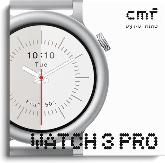 CMF by Nothing Watch 3 Pro Smart Watch for Men Women, Bluetooth Call AI Energy Score, 1.43” Heart Rate Tracking, Sleep Monitor, GPS & 130 Sport Modes, Fitness Tracker for Android iOS, IP68 Light Grey