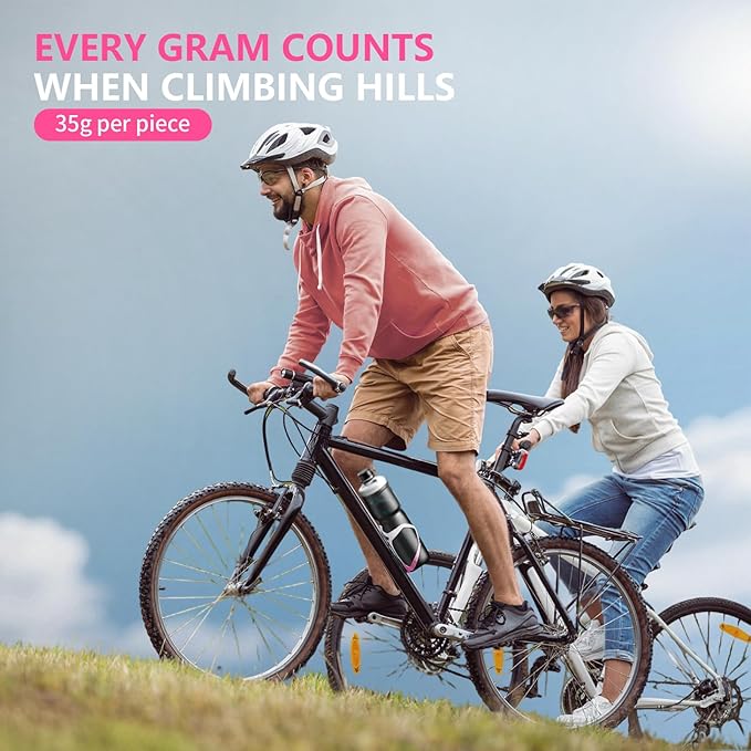 Bike Water Bottle Holder Bicycle Cage for Mountain Road MTB Gravel Adult Bikes Cycling Universal Carrier Rack 2 Pack Aluminum Alloy Ultralight Kettle Drink Accessories White Pink