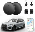 2 Pack GPS Tracker for Vehicles, Works with Android & iOS Apple Find My, No Monthly Fee or Subscription, Hidden Magnetic Car Tracking Device, Mini Smart Tags Finder for Kids, Dogs, Keys, Luggage