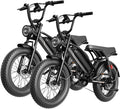 Electric Bike for Adults Teens,3000W/2000W Peak,20"/16" Fat Tire Off Road Dirt Ebike,80/55 Miles LongRanger,32/28 MPH E Bike Bicycles, Fat Tire All Terrain E-Bike,E Bike for Hunting,YR20 with Footrest