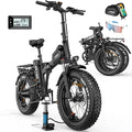 Fat Tire Electric Bike for Adults, UL2849 Certified 90% Pre-Assembled Folding E-Bike with Removable Battery & Cargo Rack