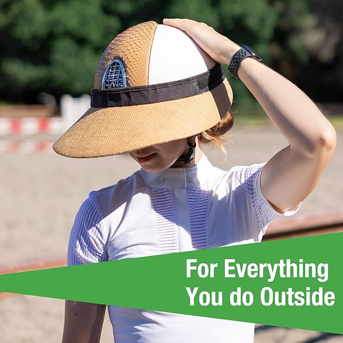 Original 4.5” Sun Visor | Helmet Sun Protection Visor with Patented Gripper System | One Size Fits All | Ideal for Horseback Riding, Biking, Golfing | Mens and Womens Visor Hat | Black