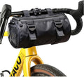 SEAFEW 6L Large Black Bike Handlebar Bag, Waterproof Rain Cover Front Bike Bag for Bicycles, Mountain Road Bike Fram Storage Barrel Bag with Water-resistant Zippers, Cycling Commuter Shoulder Bag