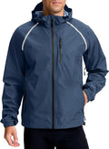 Bikewa Men's Cycling Rain Jackets Waterproof Running Bike Windbreaker Lightweight Packable Hooded Jacket