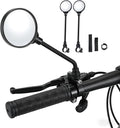 Adjustable and Rotatable Wide Angle Bicycle Rearview Mirror General Shock Proof Convex Mirror for Bicycle Mountain Bike and Electric Car Handle（1 piece）