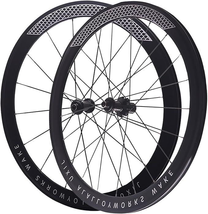 Road Bike Carbon Wheels 700C 30/40/50mm Double Layer Bike Rim Aluminum Alloy Quick Release C/V/Rim-Brake Bike Wheels 7-12 Speed Wheelsets