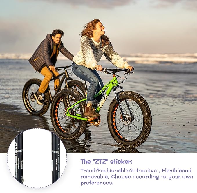 ZTZ 26 x 4.0 inch Fat Tyre MTB Suspension Fork - 100 mm Travel, 135 mm Spacing Hub, 9 mm QR, Manual Lockout Oil Spring Mountain Bike Front Fork, Ideal for Snow Beach XC Mountain Bikes