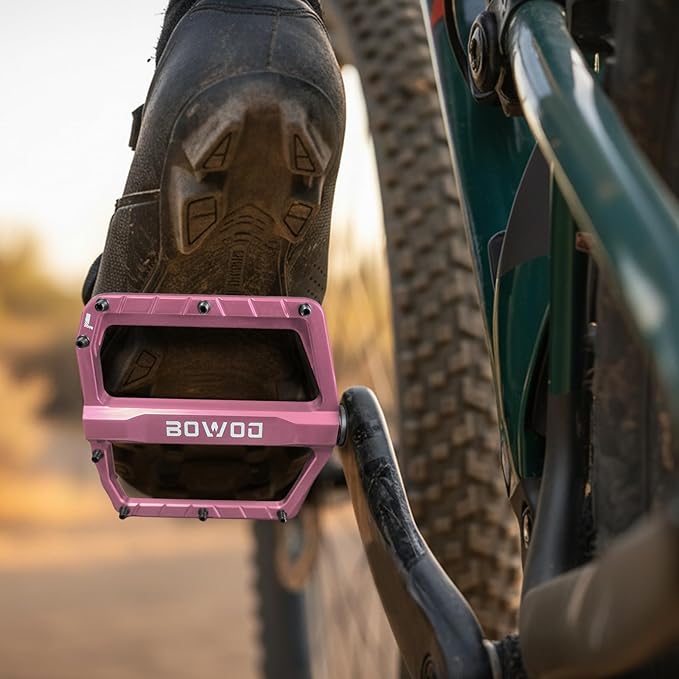 Bike Pedals 9/16" Lightweight Non-Slip Bicycle Platform Pedals - Fits Most Adult Bikes & Mountain Bikes &MTB, Road Bikes and Slip-Resistant Design