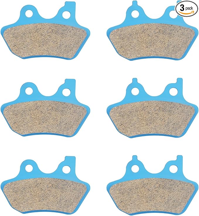 Ceramic Brake Pads Front and Rear for Harley Davidson FLHTCU-I Electra Glide Ultra Classic 2000-2007 and more, Replacement Disc Brake Pad Kit