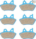 Ceramic Brake Pads Front and Rear for Harley Davidson FLHTCU-I Electra Glide Ultra Classic 2000-2007 and more, Replacement Disc Brake Pad Kit