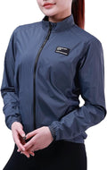 INBIKE Cycling Jacket for Men Women, Windproof Lightweight Running Windbreaker, Breathable Quick Dry Reflective Biking Coat