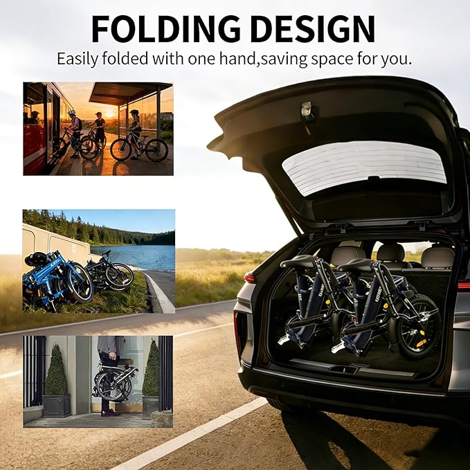 Folding Bike Pedals, Mountain Bike Pedals CNC Aluminum Bicycle Flat Pedals, 9/16'' with Reflective Strips | Non-Slip | Waterproof | Wide Flat Cycling Pedals for E-Bike, Urban Commute, MTB Bikes