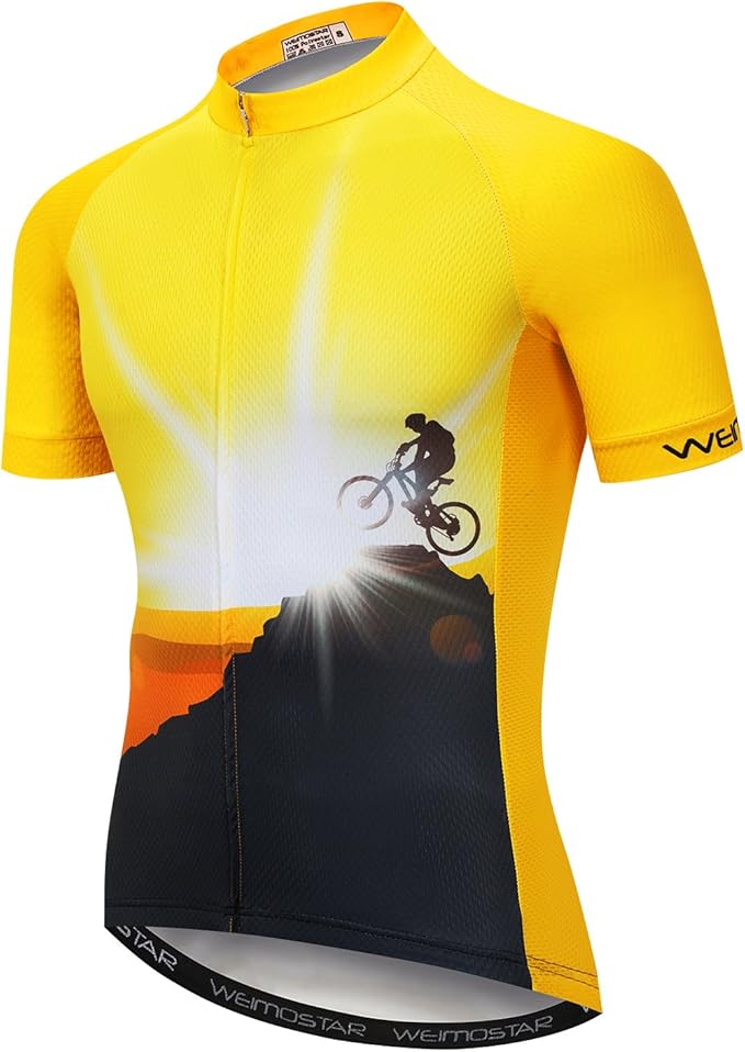 Cycling Jersey Mens Road Bicycle Clothing Summer Short Sleeve Breathable Cycling Tops
