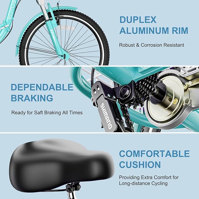 NAIZEA Folding Adult Tricycle - 7 Speed 20/24/26 Inch Folding Tricycle for Adult, 3 Wheel Bike, Foldable Trike with Large Basket/Low-Step Through for Men Women Senior