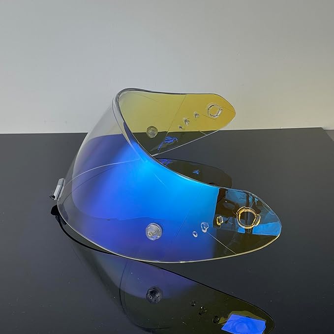 T520 Motorcycle Helmet Visor Replacement Compatible with Scorpion EXO T520/R1 Air/ST1400 UV Protection Anti-Scratch (Clear Blue-For Day &Night)
