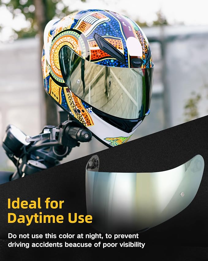 Soman K1 Helmet Visor Replacements, K1S Tinted Helmet Visor Compatible with K1 K1S K3SV K5 K5S UV Protection (Gold)