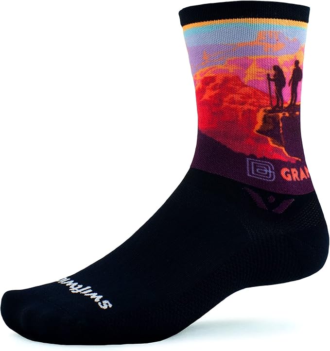 Swiftwick VISION IMPRESSION Crew, National Parks/States Edition, Running, Hiking and Cycling Socks