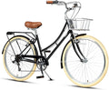 AVASTA Vela Hybrid Bike for Adult Women Female Lightweight Step Through 26 Inch High Tensile Steel Frame City Commuter Comfort Lady Bicycle, 6-Speed, Multiple Colors