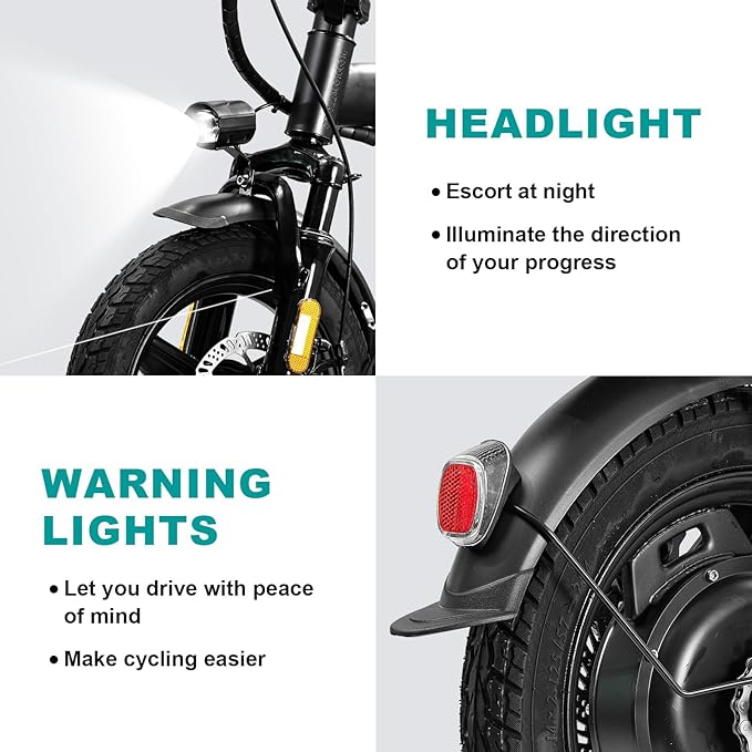 Electric Bike for Adults Teens, Commuter City Folding ebike with 560W Motor and 48V Battery, 24MPH 3-Level Pedals Assist, Dual Disc Brakes,14" Compact Foldable Electric Bicycle with UL 2849 Certified