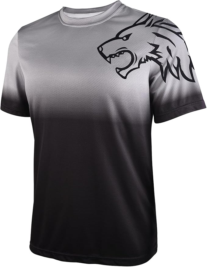 Wisdom Leaves Mens Mountain Bike Jersey Short Sleeve MTB Shirts Moisture-Wicking and Quick-Dry