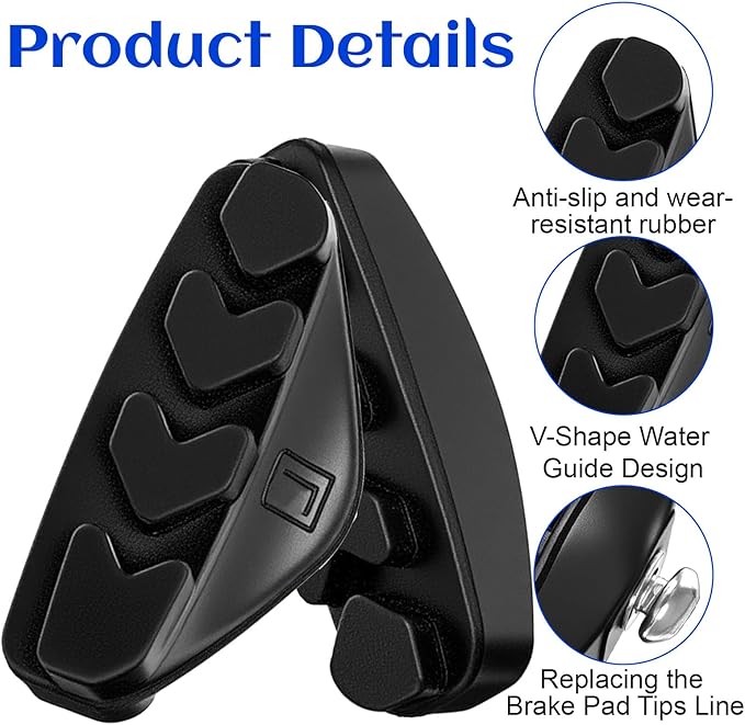 2 Pair Bicycle Brake Pads, 50mm Road Bike Brake Pads Bicycle Parts with Allen Wrench for Mountain & Road Bicycles