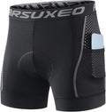 ARSUXEO Cycling Underwear Men With Pockets 4D Padded Bike Shorts Bicycle Biking Cycling Shorts