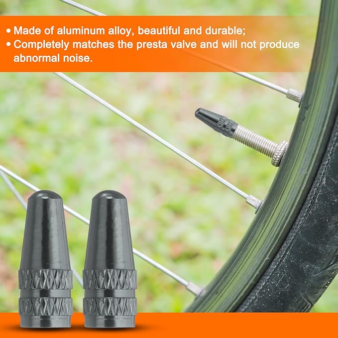 HARFINGTON Bike Valve Caps Anodized Aluminum Road Bicycle Air Tire Valve Caps Dust Caps for MTB Road Racing Bicycle