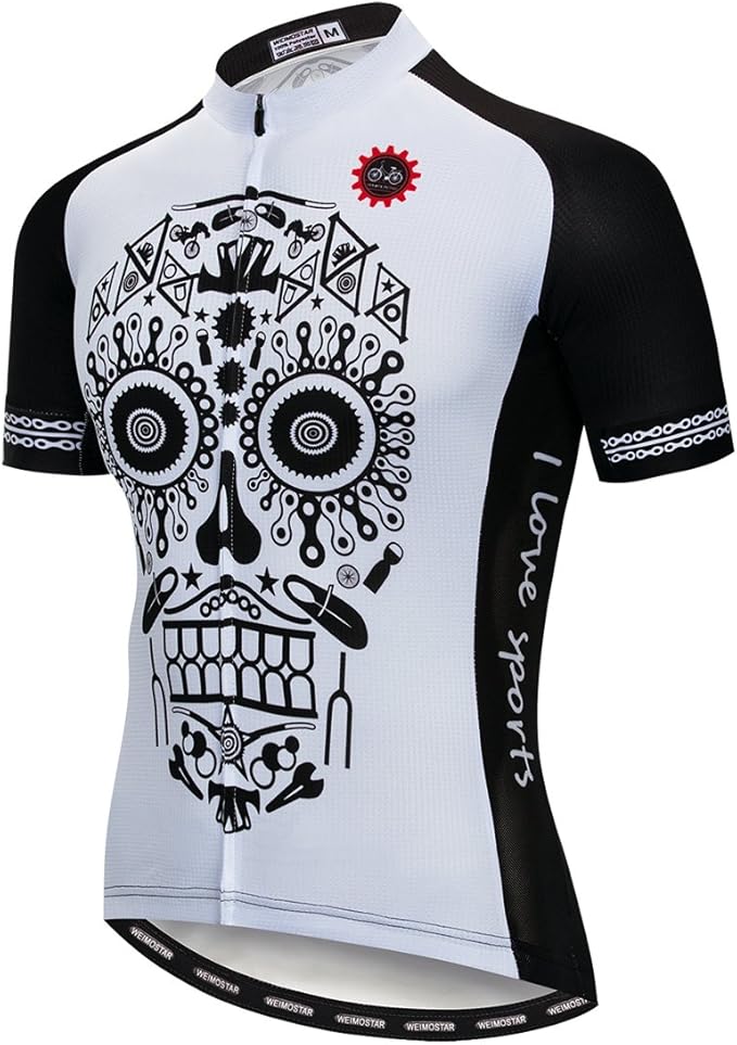 Cycling Jersey Men Full Zip Bike Shirt Racing Top Bicycle Clothing