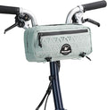 Rhinowalk Handlebar Bag for Brompton Folding Bike & Road Bikes, 1.9L Compact Pouch with Shoulder Strap, 3-Point Mounting, Front Zipper Pocket, Internal Storage for Cycling & Commuting (Duck Egg Blue)