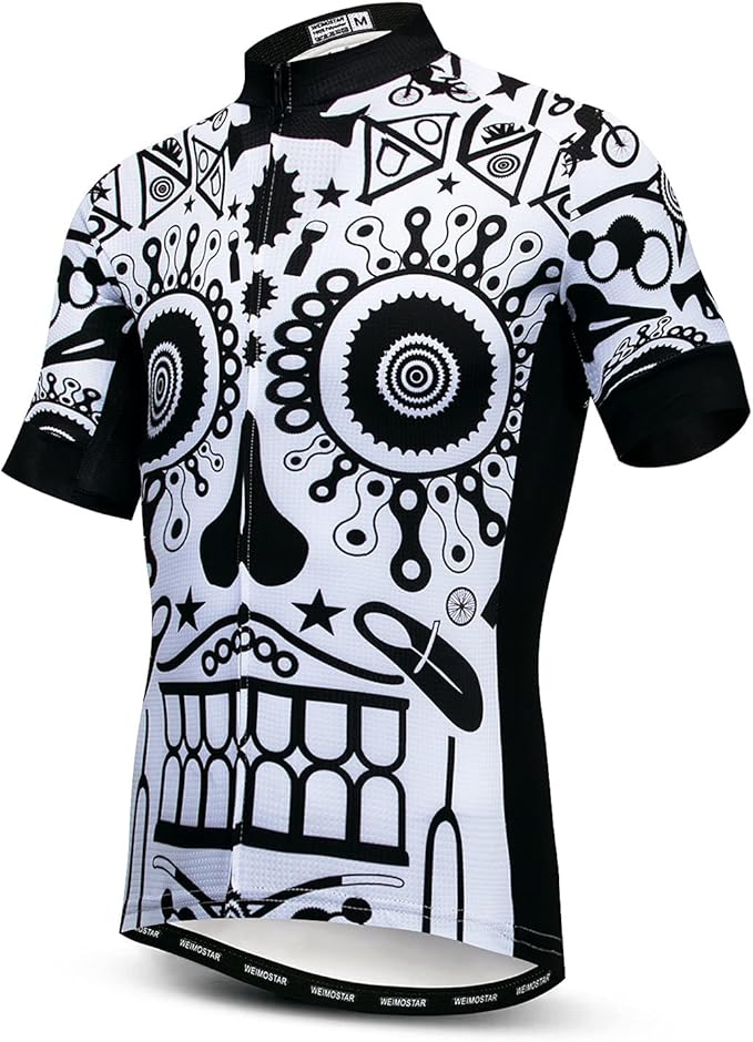 Men's Cycling Jerseys Tops Biking Shirts Short Sleeve Full Zipper Bike Clothing