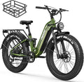FREESKY Wildcat Ultra 3000W Electric Bike for Adults 105mile Long Range Step-Thru Ebike Motor 37MPH Dirt E Bike 25Ah Samsung Battery 26'' Fat Tire Electric Bicycle Full Suspension for Commute