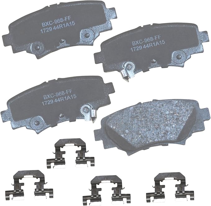 Bendix Premium SBC1729 Ceramic Rear Brake Pads for Mazda 3 2018-2014, 3 Sport 2016-2014
