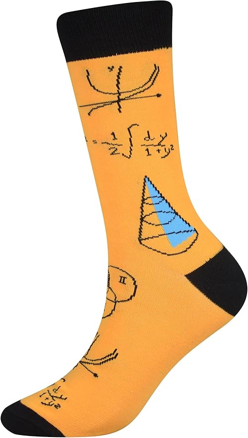 Cansok Men's 2/4 Packs Fun Crazy Novelty Dress Crew Socks