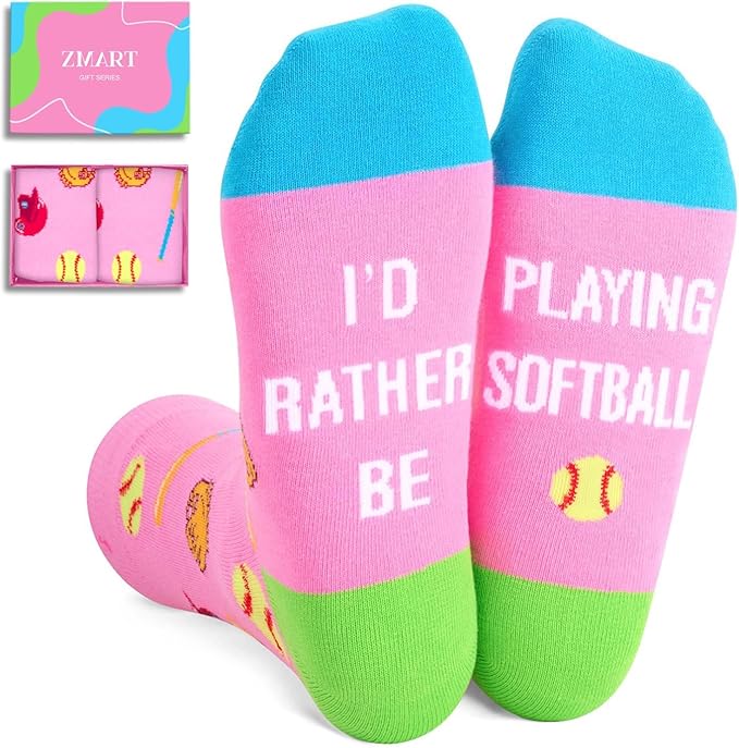 Zmart Sport Gifts for Men - Softball Basketball Volleyball Wrestling Plane Bike Socks