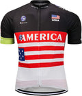 Cycling Jerseys Men Bicycle Short Sleeve Summer Shirt Bike Biking Tops Riding Clothing Flag