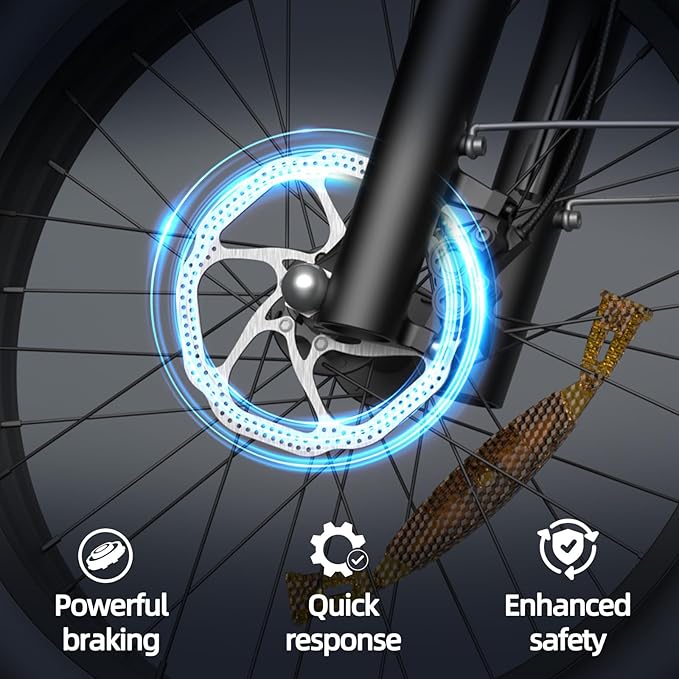 Electric Bike for Adults FX20, 3000/1500W, 37/35MPH Fast E-Bike, 48V 25Ah/18.9Ah Battery, 40-80 Miles Long Range Electric Motorcycle, 20" Fat Tire Dirt Bike, UL 2849 GCC All Terrain Mountain Snow