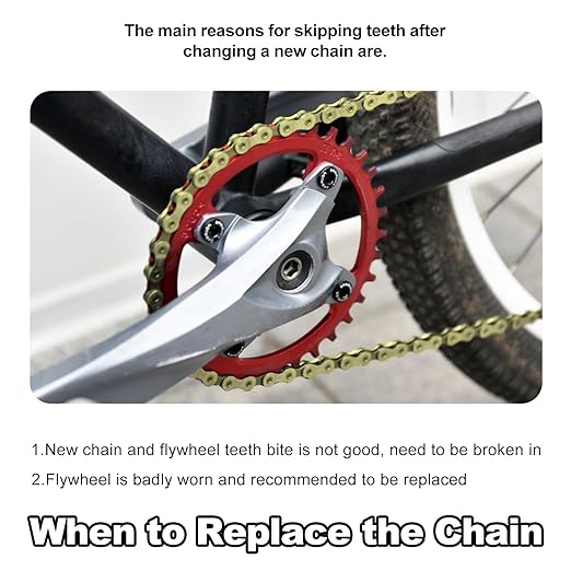 Bike Chain, 9 Speed Bike Chain 1/2" x 11/128" 116 Links Bicycle Chain for Road Mountain Folding Racing Cycling Bikes (Gold-9 Speed)