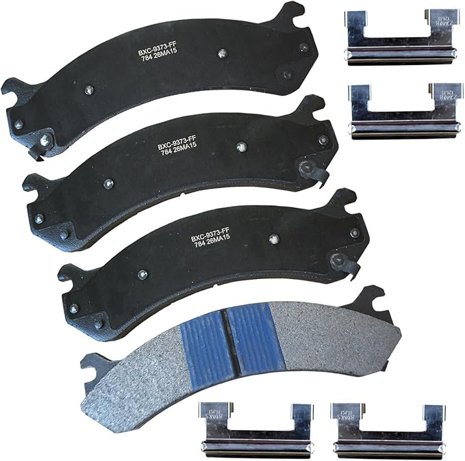 Bendix Premium SBC784 Ceramic Front Brake Pads for select Cadillac DeVille, DTS, Chevrolet Avalanche, Express, Cheyenne, Chevy Silverado, Suburban, GMC Savana, Sierra, Yukon XL, Hummer H2