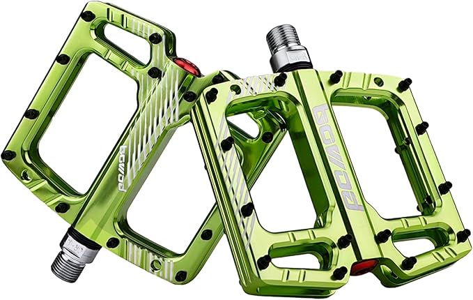 Bike Pedals 9/16" Lightweight Non-Slip Bicycle Platform Pedals - Fits Most Adult Bikes & Mountain Bikes &MTB, Road Bikes and Slip-Resistant Design