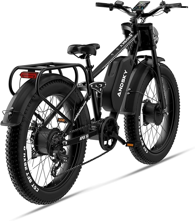 Apex 50 Electric Bike Dual Motor for Adults (CA Immediate-De'livery) 52V 25AH/48V 25AH, 26" Fat Tires Full Suspension 35MPH/100Mile, Hydraulic Brake