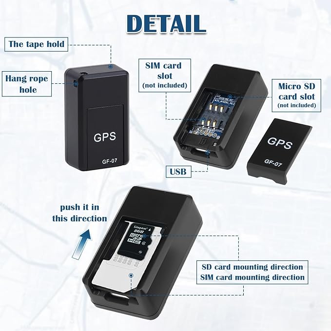 GPS Tracker for Vehicles - Mini Car GPS Tracker Portable Real Time Magnetic GPS Tracking Device,No Subscription Required/No Monthly Fee,Hidden GPS Trackers for Kids,Dogs,Trucks