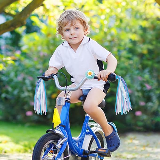 PLATT Bike Bell for Kids, Bike Horn for Boys and Girls Bike with 1 Pair Bike Streamer Tassels