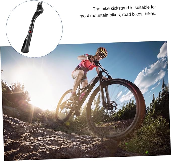 GANAZONO Adjustable Bike Kickstand Aluminum Alloy Foot Brace for Mountain Bicycles Sturdy Side Stand Leg Support for Parking for Cycling Enthusiasts