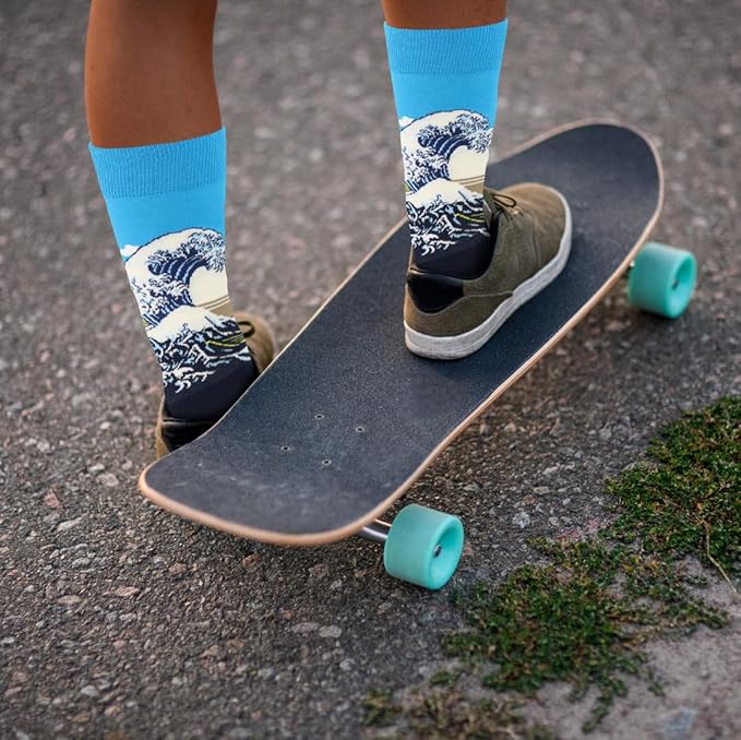 Real Sic Fun Socks for Men and Women - Cozy Cotton Dress Socks with Colorful Designs - Cool, Casual, Wacky Patterned